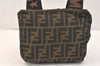 Authentic FENDI Zucca Vintage Hand Bag Purse Nylon Leather Brown Junk 3216K