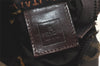 Authentic FENDI Zucca Vintage Hand Bag Purse Nylon Leather Brown Junk 3216K