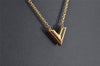 Auth Louis Vuitton Essential V Necklace Pendant Gold Tone M661083 LV 3219K