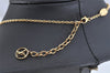 Auth Louis Vuitton Essential V Necklace Pendant Gold Tone M661083 LV 3219K