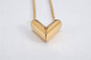 Auth Louis Vuitton Essential V Necklace Pendant Gold Tone M661083 LV 3219K