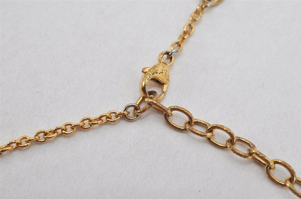 Auth Louis Vuitton Essential V Necklace Pendant Gold Tone M661083 LV 3219K