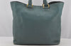 Authentic PRADA Vintage Leather 2Way Shoulder Tote Bag Blue 3221J