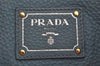 Authentic PRADA Vintage Leather 2Way Shoulder Tote Bag Blue 3221J
