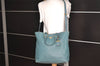 Authentic PRADA Vintage Leather 2Way Shoulder Tote Bag Blue 3221J