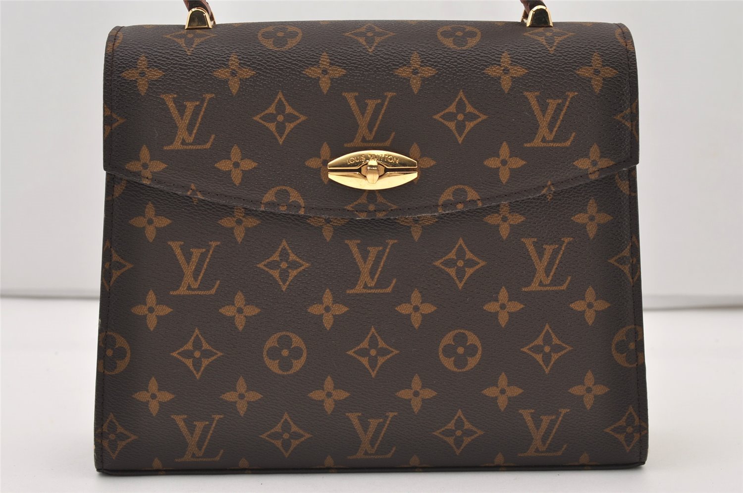 Authentic Louis Vuitton Monogram Malesherbes Hand Bag Purse M51379 LV 3223J