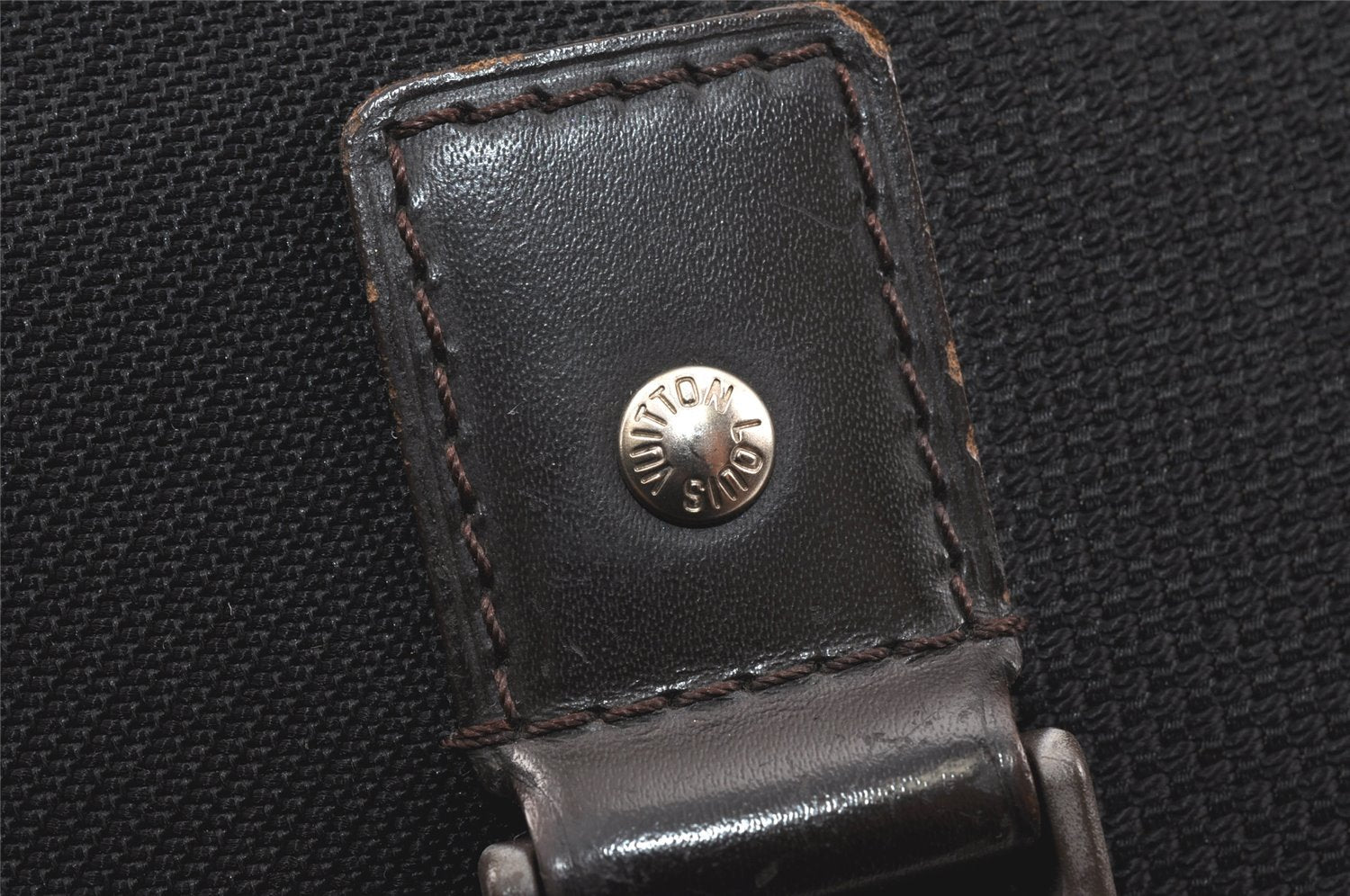 Authentic Louis Vuitton Damier Geant Loup Shoulder Cross Bag M93079 Black 3223K