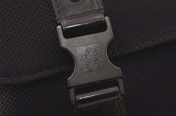 Authentic Louis Vuitton Damier Geant Loup Shoulder Cross Bag M93079 Black 3223K