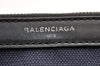 Authentic BALENCIAGA Navy Caba S Hand Bag Canvas Leather 339933 Navy Blue 3224I