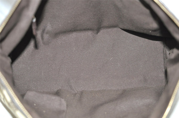 Authentic GUCCI Abbey Shoulder Tote Bag GG Canvas Leather 141470 Brown 3226I