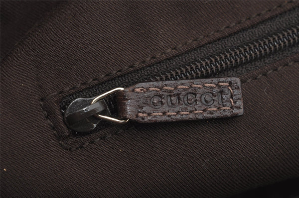 Authentic GUCCI Abbey Shoulder Tote Bag GG Canvas Leather 141470 Brown 3226I