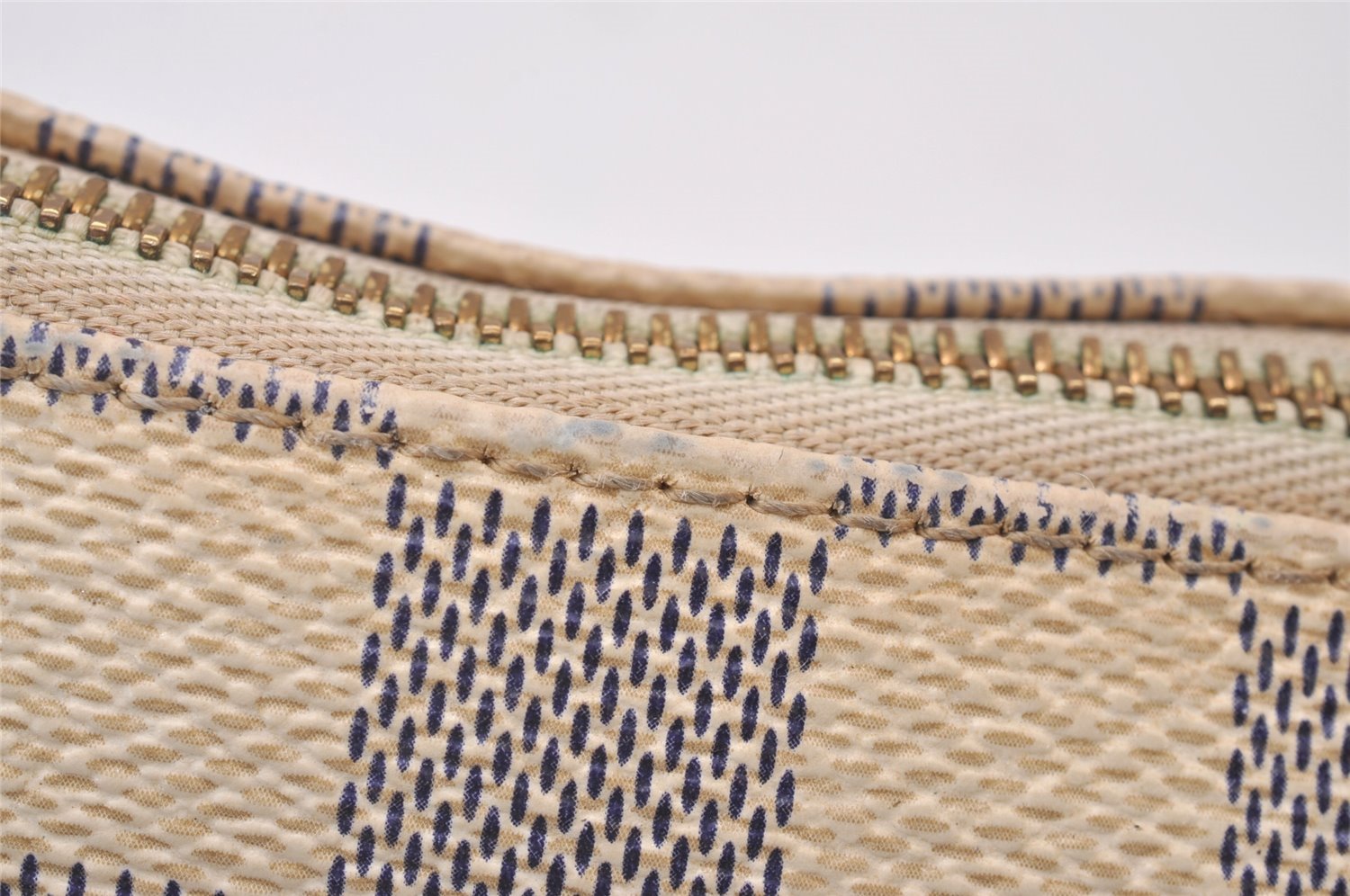 Authentic Louis Vuitton Damier Azur Mini Pochette Accessoires N58010 Pouch 3227I