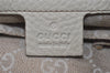 Authentic GUCCI Bamboo 2Way Shoulder Cross Body Bag Leather 282315 White 3228I