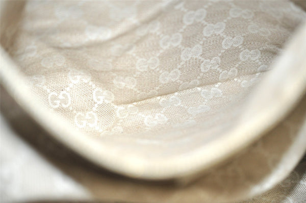 Authentic GUCCI Bamboo 2Way Shoulder Cross Body Bag Leather 282315 White 3228I