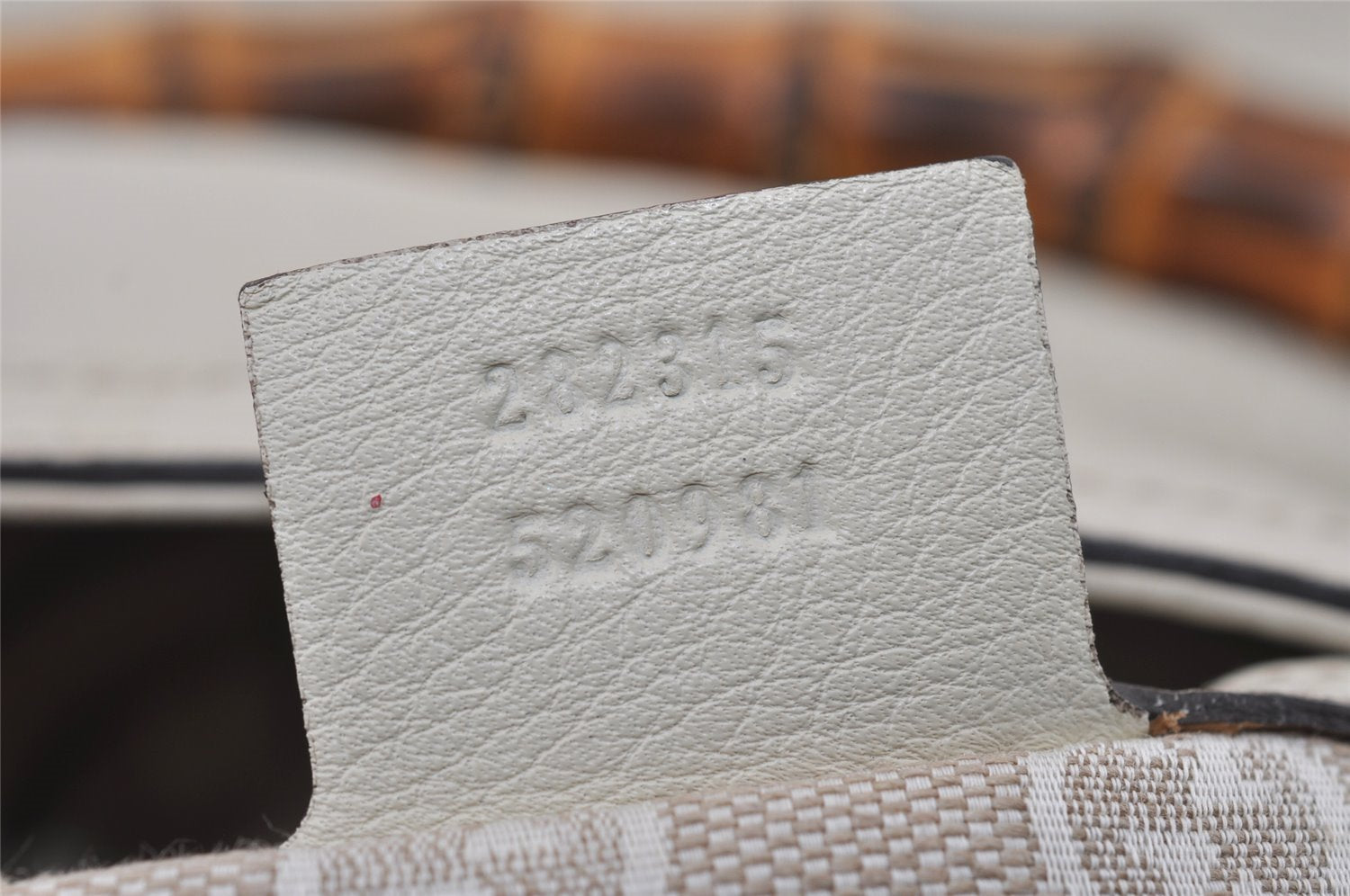 Authentic GUCCI Bamboo 2Way Shoulder Cross Body Bag Leather 282315 White 3228I