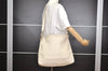 Authentic GUCCI Bamboo 2Way Shoulder Cross Body Bag Leather 282315 White 3228I