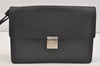 Authentic Louis Vuitton Taiga Selenga Clutch Hand Bag Black M30782 LV 3228K