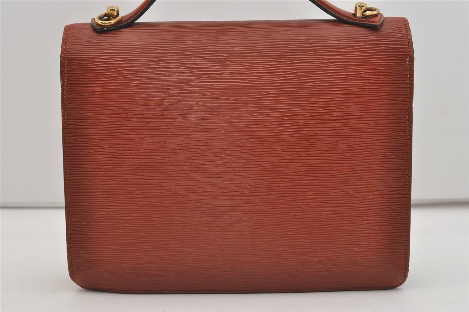 Authentic Louis Vuitton Epi Monceau 2Way Shoulder Hand Bag Brown M52123 LV 3229J