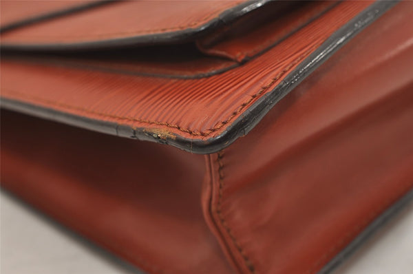 Authentic Louis Vuitton Epi Monceau 2Way Shoulder Hand Bag Brown M52123 LV 3229J