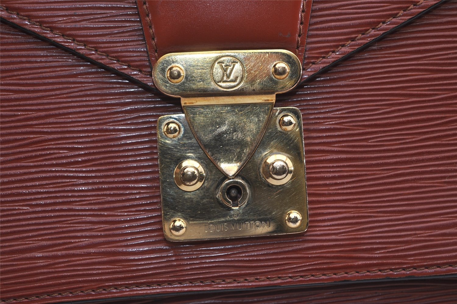 Authentic Louis Vuitton Epi Monceau 2Way Shoulder Hand Bag Brown M52123 LV 3229J