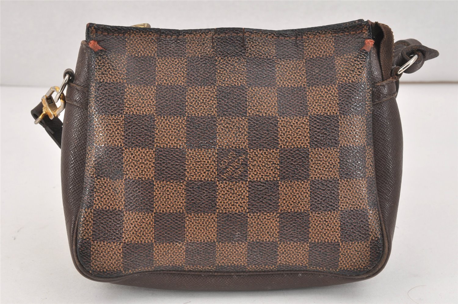 Authentic Louis Vuitton Damier Trousse Makeup Hand Bag Pouch N51982 LV 3229K