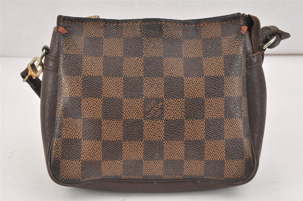 Authentic Louis Vuitton Damier Trousse Makeup Hand Bag Pouch N51982 LV 3229K