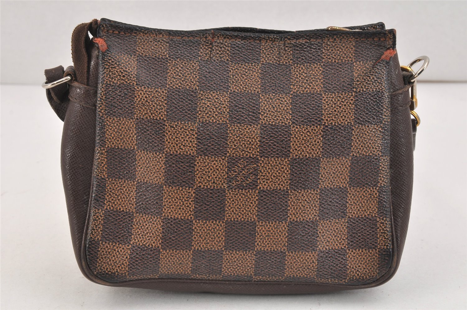 Authentic Louis Vuitton Damier Trousse Makeup Hand Bag Pouch N51982 LV 3229K