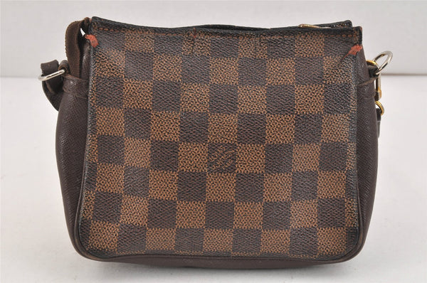 Authentic Louis Vuitton Damier Trousse Makeup Hand Bag Pouch N51982 LV 3229K