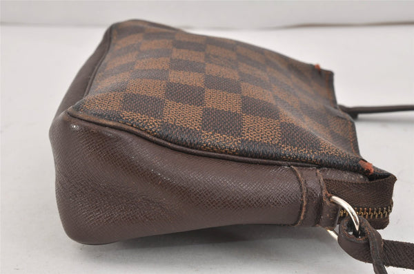 Authentic Louis Vuitton Damier Trousse Makeup Hand Bag Pouch N51982 LV 3229K