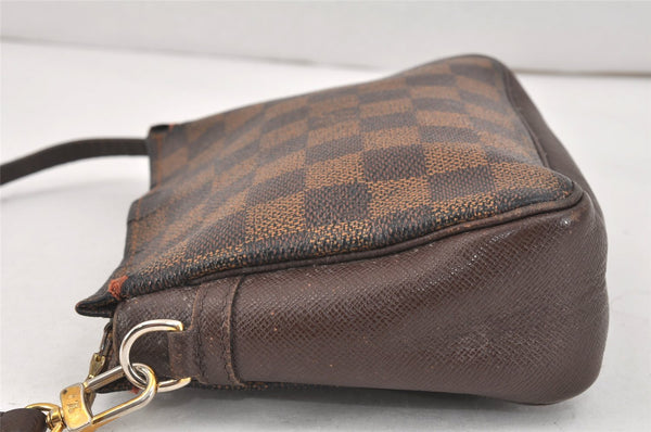 Authentic Louis Vuitton Damier Trousse Makeup Hand Bag Pouch N51982 LV 3229K
