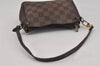 Authentic Louis Vuitton Damier Trousse Makeup Hand Bag Pouch N51982 LV 3229K