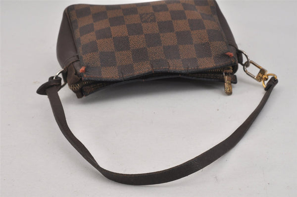 Authentic Louis Vuitton Damier Trousse Makeup Hand Bag Pouch N51982 LV 3229K