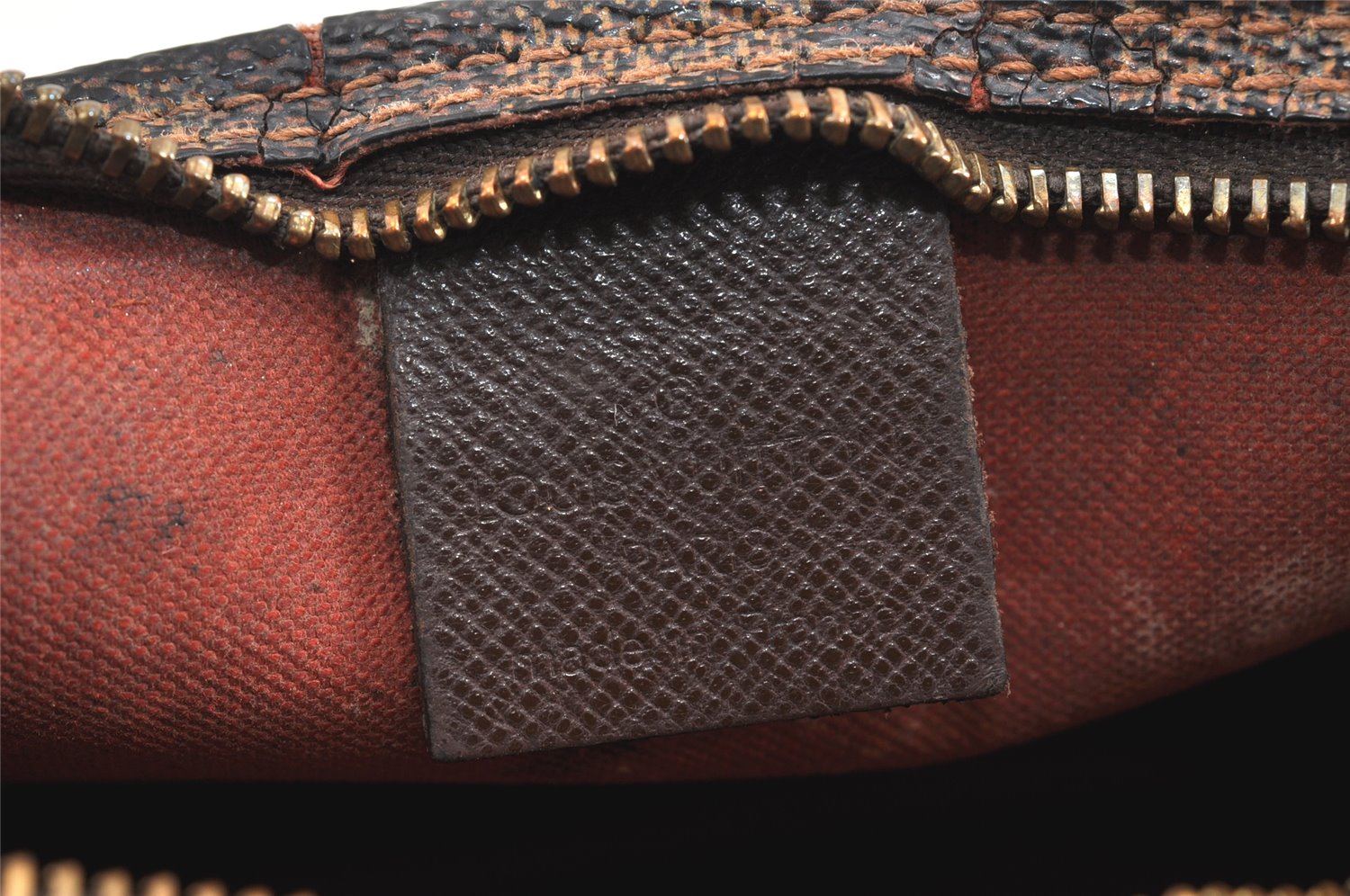 Authentic Louis Vuitton Damier Trousse Makeup Hand Bag Pouch N51982 LV 3229K