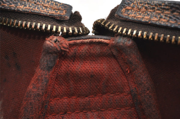 Authentic Louis Vuitton Damier Trousse Makeup Hand Bag Pouch N51982 LV 3229K