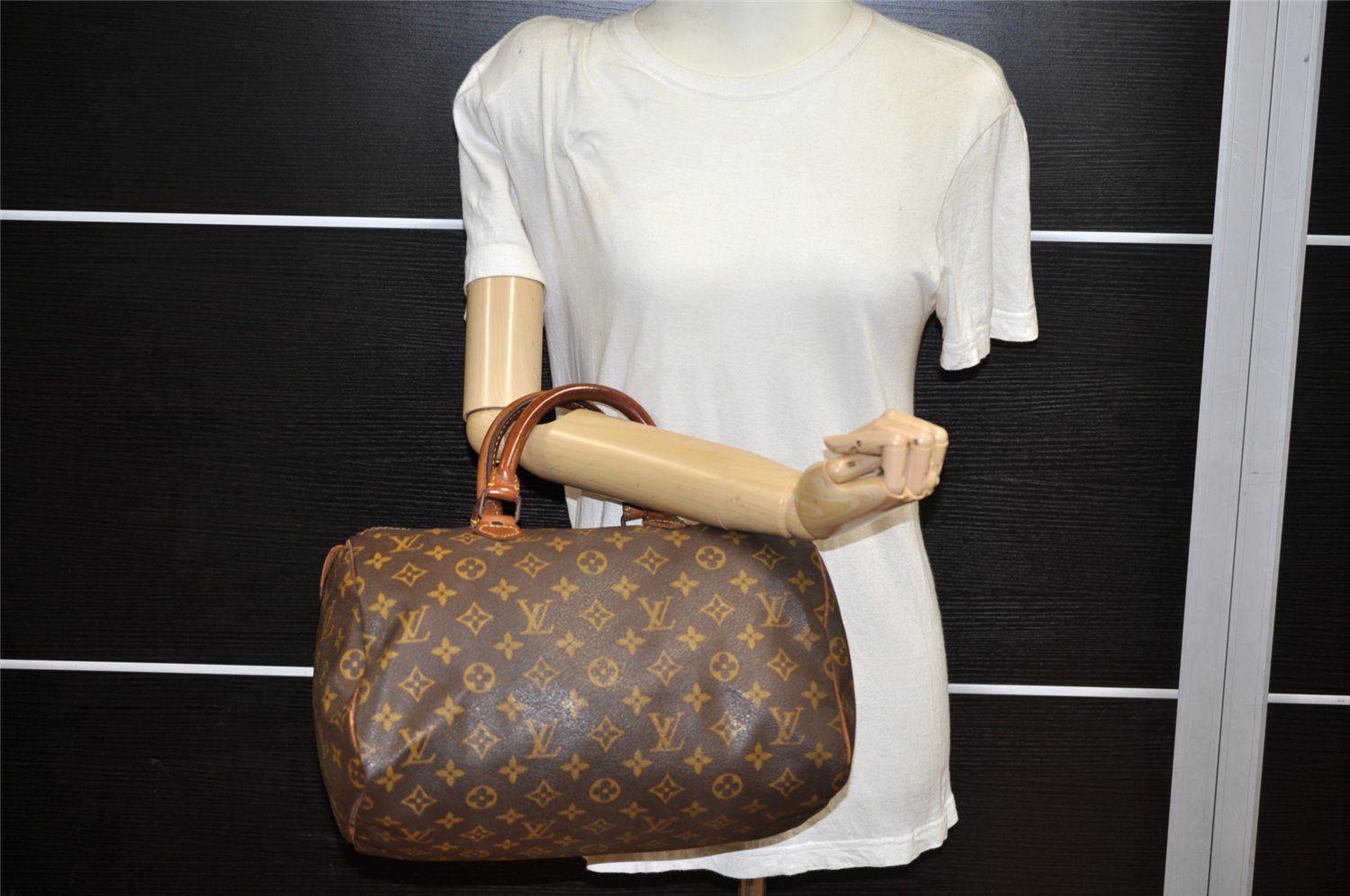 Authentic Louis Vuitton Monogram Speedy 30 Hand Boston Bag Old Model LV 3230K