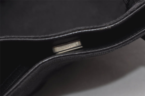 Authentic GUCCI Vintage Tote Hand Bag GG Canvas Leather 0021080 Black 3232I