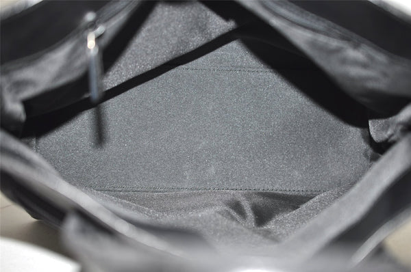 Authentic GUCCI Vintage Tote Hand Bag GG Canvas Leather 0021080 Black 3232I