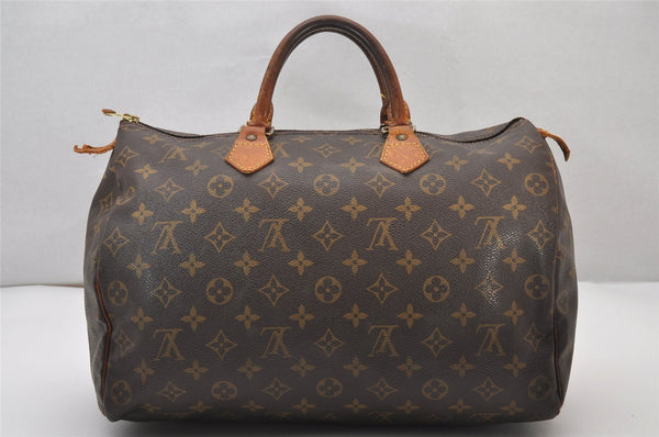 Authentic Louis Vuitton Monogram Speedy 35 Hand Boston Bag M41524 LV 3233J