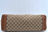 Authentic GUCCI Web Sherry Line Tote Bag GG Canvas Leather 308928 Brown 3234G