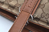 Authentic GUCCI Web Sherry Line Tote Bag GG Canvas Leather 308928 Brown 3234G