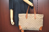 Authentic GUCCI Web Sherry Line Tote Bag GG Canvas Leather 308928 Brown 3234G