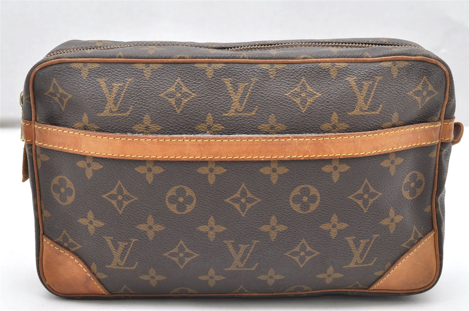 Authentic Louis Vuitton Monogram Compiegne 28 Clutch Hand Bag M51845 LV 3236K