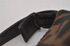 Authentic FENDI Vintage Zucca Hand Bag Purse Canvas Leather Brown Junk 3237I