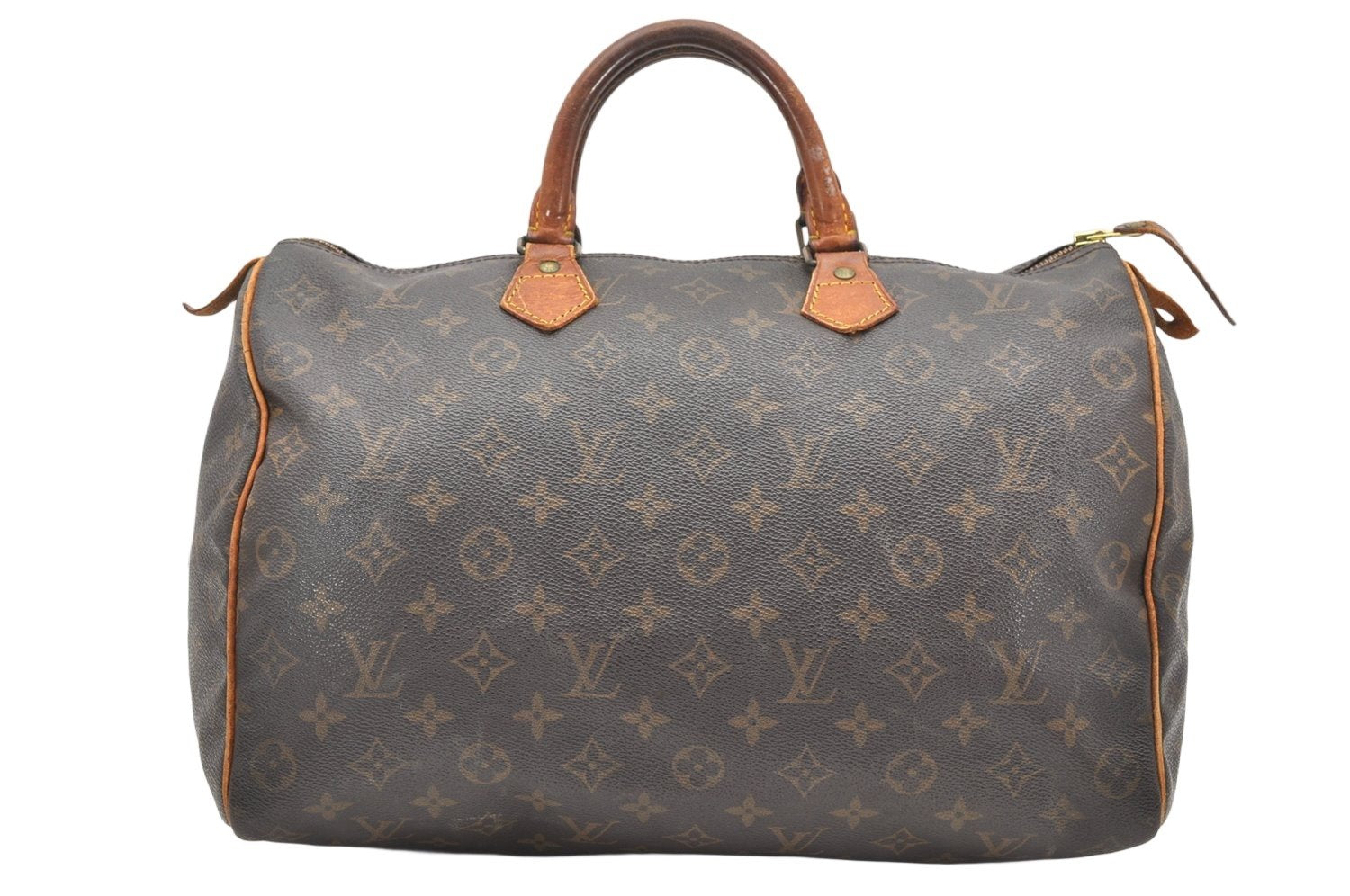 Authentic Louis Vuitton Monogram Speedy 35 Hand Boston Bag M41524 LV 3237K