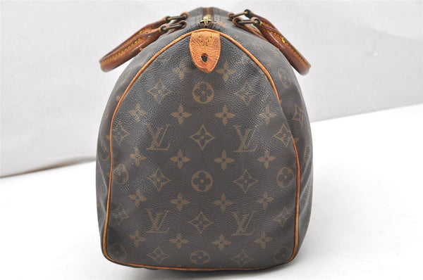 Authentic Louis Vuitton Monogram Speedy 35 Hand Boston Bag M41524 LV 3237K