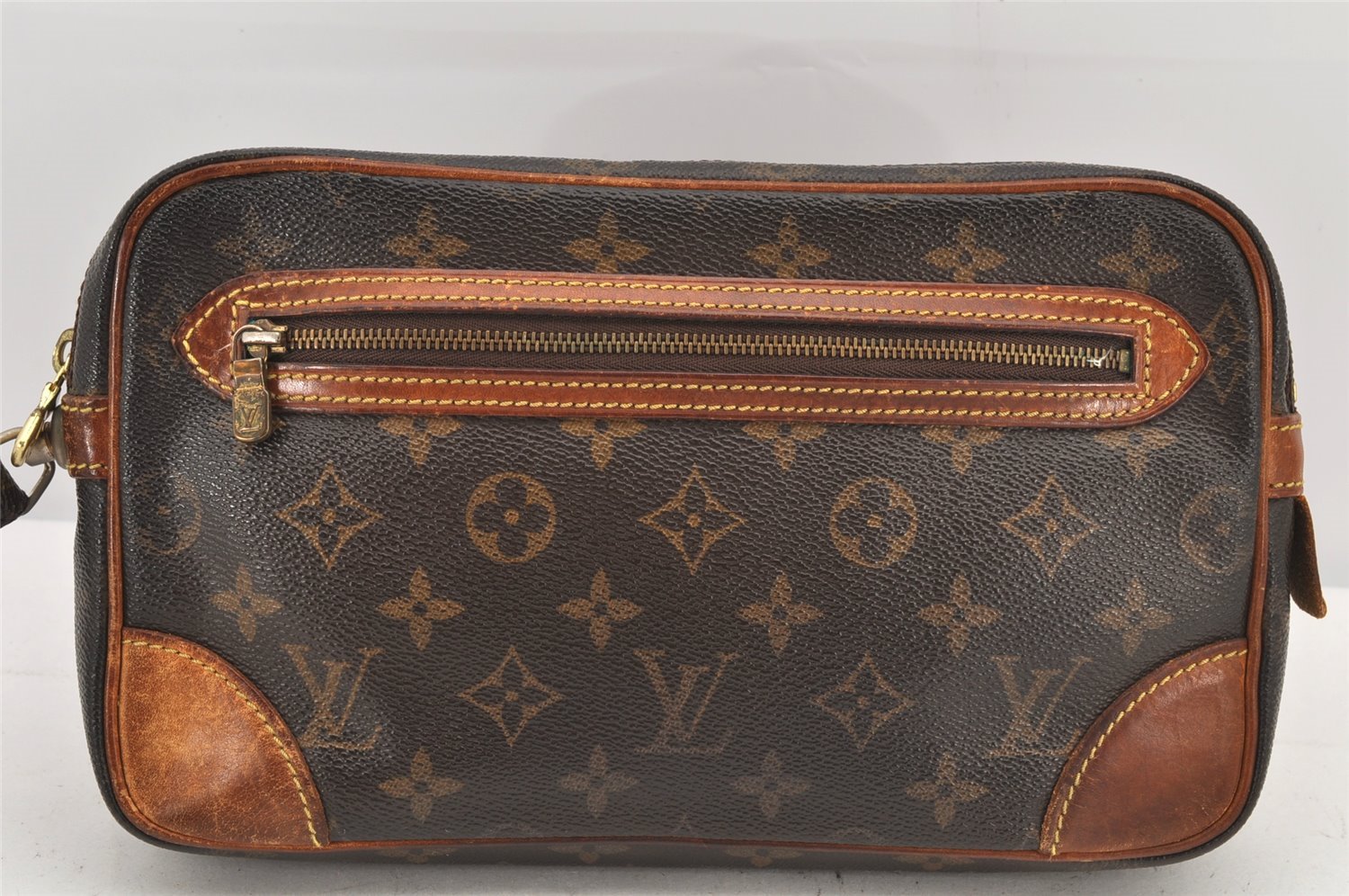 Authentic Louis Vuitton Monogram Marly Dragonne GM M51825 Clutch Hand Bag 3240K