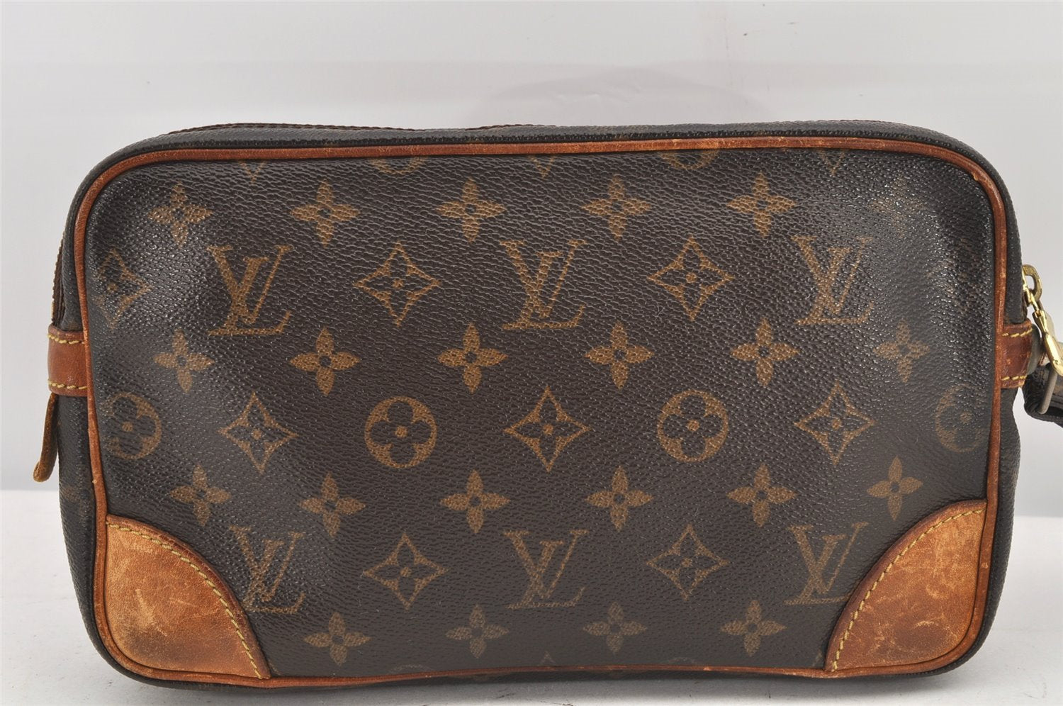 Authentic Louis Vuitton Monogram Marly Dragonne GM M51825 Clutch Hand Bag 3240K
