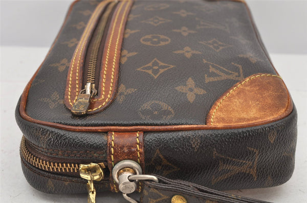 Authentic Louis Vuitton Monogram Marly Dragonne GM M51825 Clutch Hand Bag 3240K