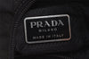 Authentic PRADA TESSUTO SPAZZOL Nylon Leather Shoulder Bag B8842 Black 3241I