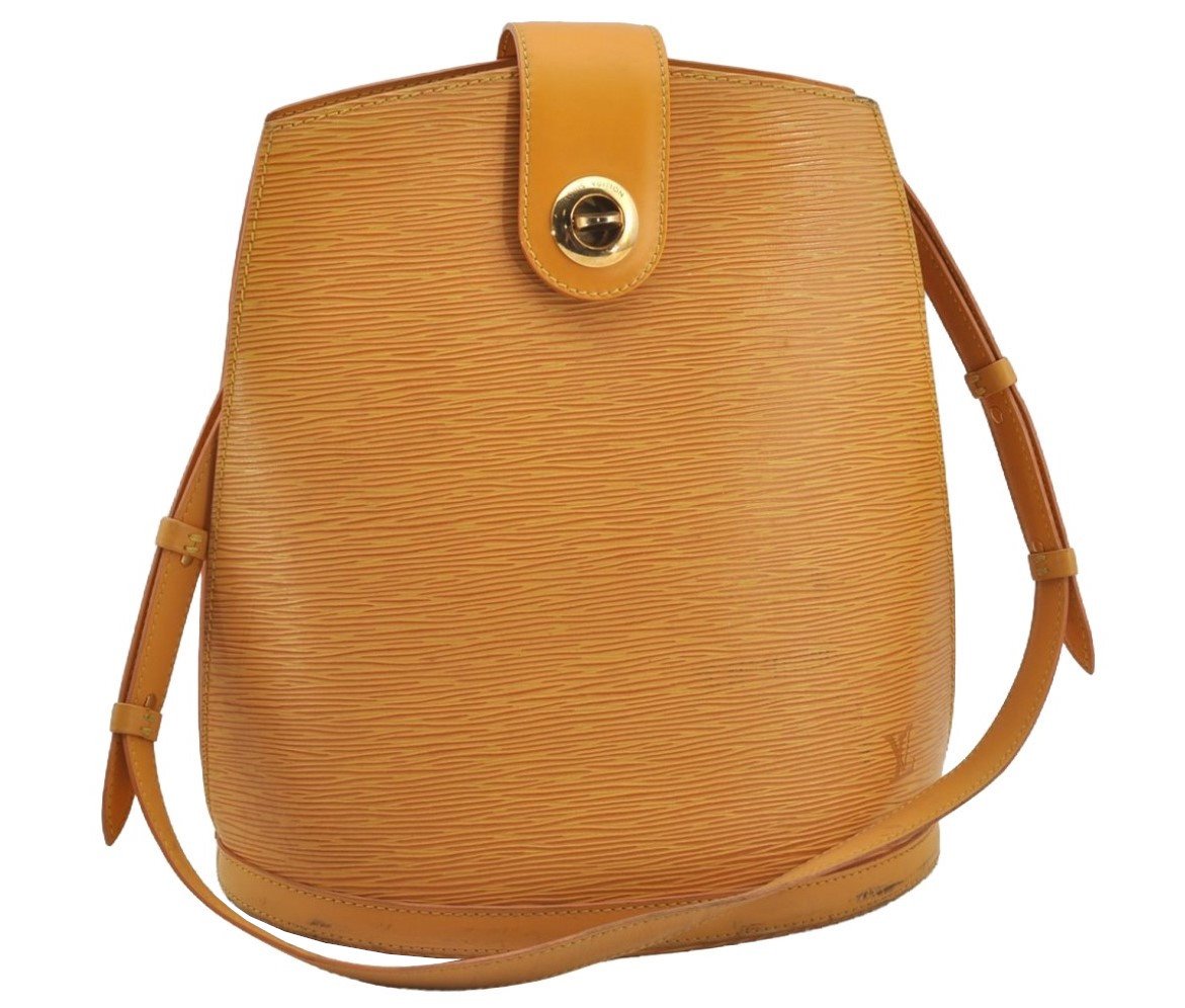 Authentic Louis Vuitton Epi Cluny Shoulder Bag Purse Yellow M52259 LV 3241J
